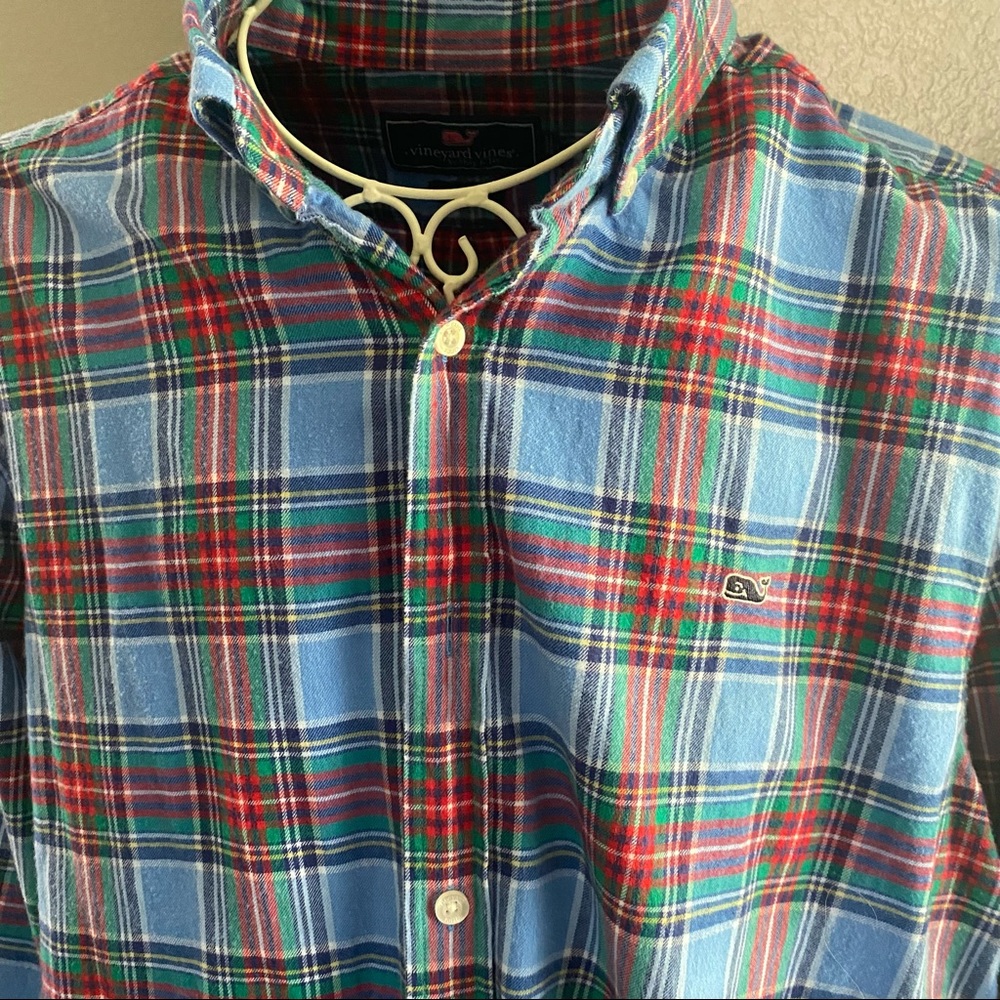 Vineyard Vines Plaid Flannel Whale Shirt x Ian & Shep